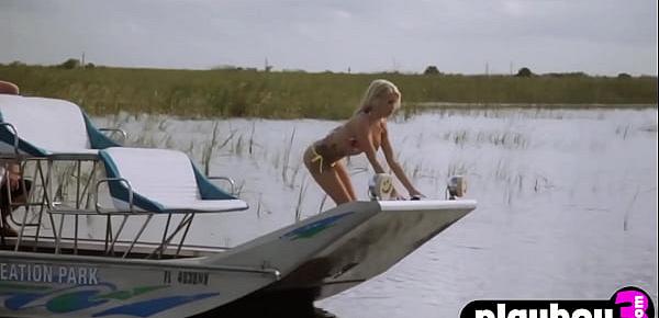 Hot blonde lesbian babes touched guys big aligator